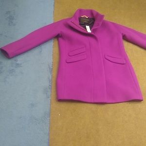 NWT J. Crew Stadium Cloth Nello Gori Cocoon Plum